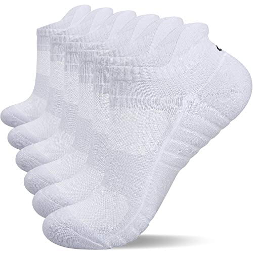 Low Cut Cushioned Running Tab Sports Socks for Men and Women 6Pairs Lapulas Athletic Ankle Socks 